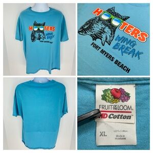 Hooters Wing Break Fort Myers Beach Florida Shirt Mens Size XL‎ Spring Break Owl